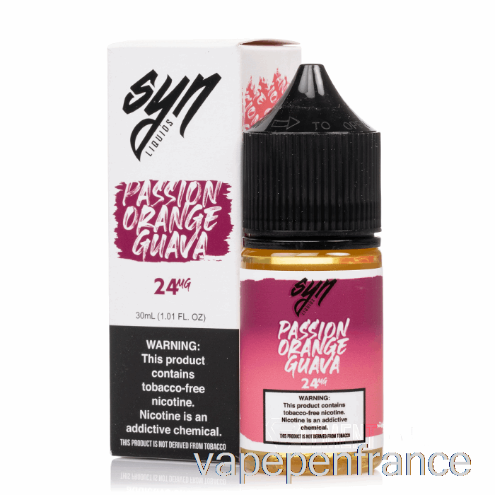 Goyave Orange Passion - Sels Synthétiques - 30 Ml 24 Mg Stylo Vape